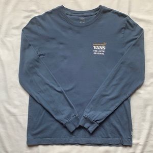 Vans Steel Blue Caterpillar Long Sleeve T-Shirt